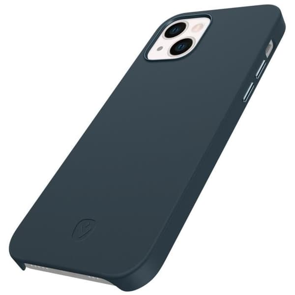 Läderfodral - VALENTA - iPhone 13 - Lyx - Äkta läder - Mikrofiberfoder Blå