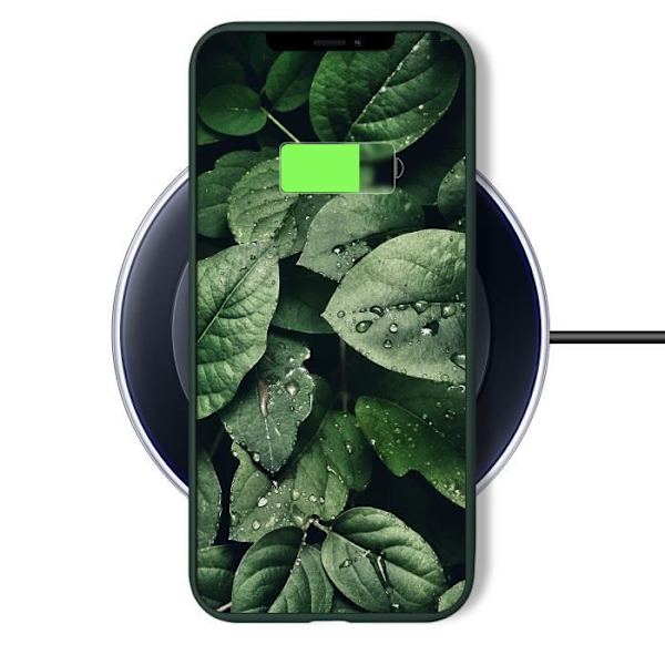 Moozy Minimalist Series Silikonfodral för iPhone 11 Pro Max, Skogsgrön - Matt finish, Slimt Tunt Mjukt TPU-skal