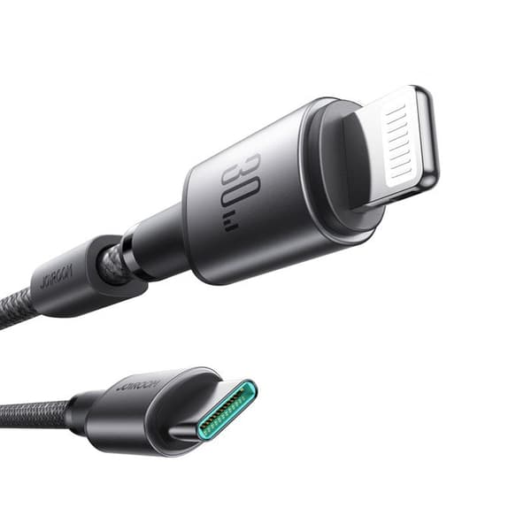 USB-C till Lightning-kabel för iPhone med magnetisk organiserare, 1,2 m, grå