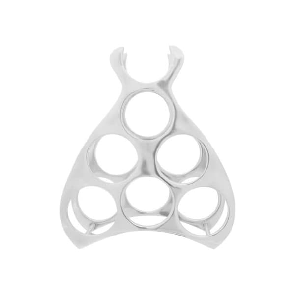Modern vinställ - vidaXL - Silver - Aluminium - 32x14x37,5 cm - Triangulär design - Blank finish Silver