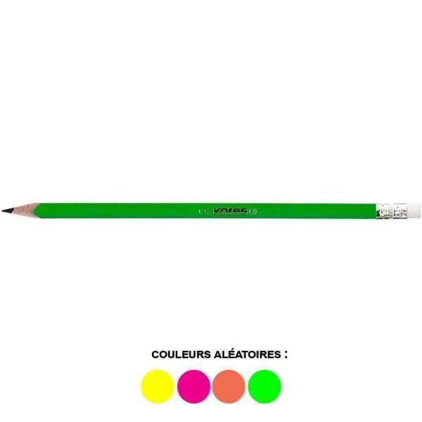 Grafitpenna - HB - Suddgummi - Fluorescerande triangulär kropp - Kores
