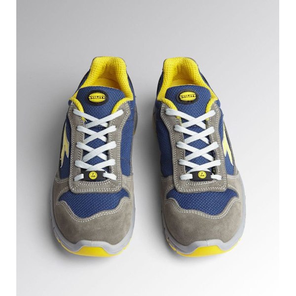 Säkerhetsskor - Diadora - RUN II TEXT S1P SRC ESD - Ultralätta - Vattentäta - Halkfria Grå/kungsblå 44