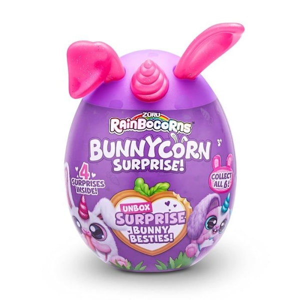 Rainbocorns - 9266 - Bunnycorn Surprise, Paket med 2, 4 överraskningar inuti, Samlarplushästar, (Paket med 2)
