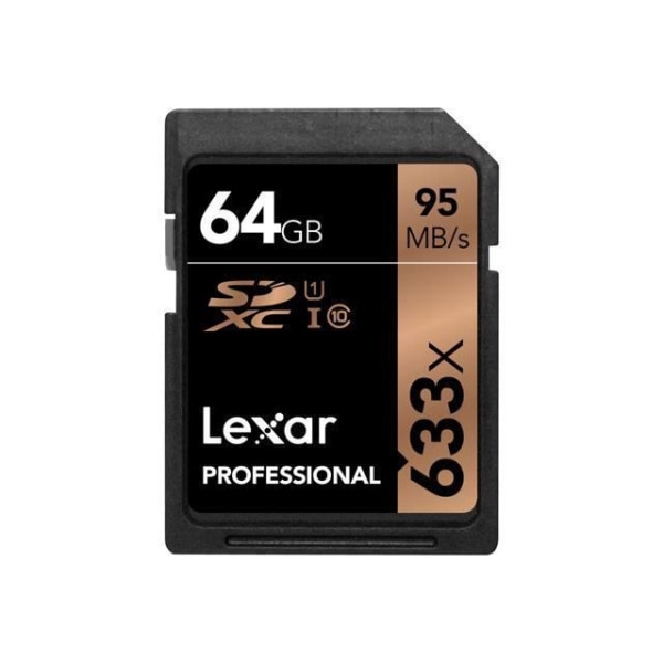 LEXAR SD-kort - SDHC - 64GB - UHS-I U1 / Class10 - Upp till 95 MB/s