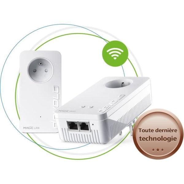 DEVOLO Magic 1 WiFi - Startpaket - 2 CPL-adaptrar - 1200 Mbits/s