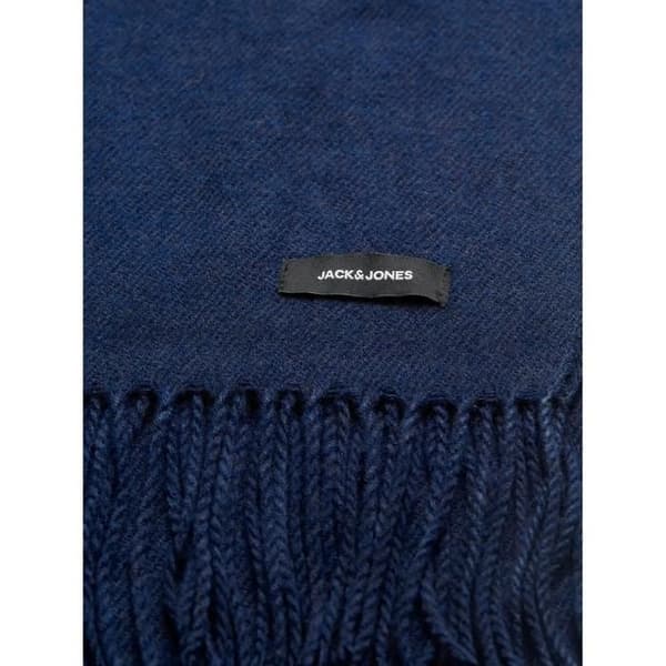 Jack & Jones enfärgad vävd scarf marinblå blazer