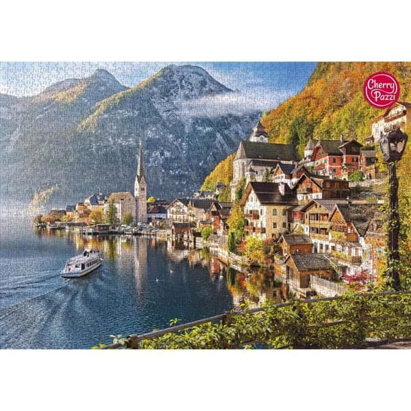 Pussel 2000 bitar: Hallstatt i morgonljus