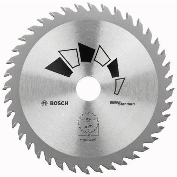 Bosch 2609256814 Standardcirkelsågblad 24 tänder hårdmetallsnabbdiameter 180 mm hål/hål med reducerande...