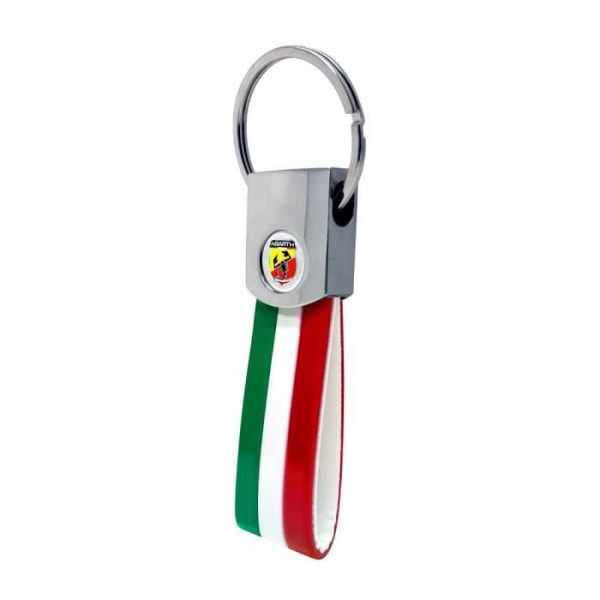 Officiell Abarth Keychain, Tricolor Italien flagga