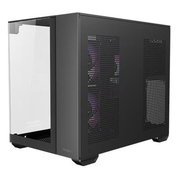 Mini Tower Chassi - Antec - CX600M Trio - Tempererat Glas - ARGB - Svart