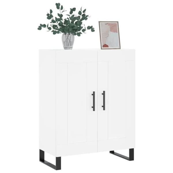 vidaXL Skänk Vit 69,5x34x90 cm Konstruerat trä 830220