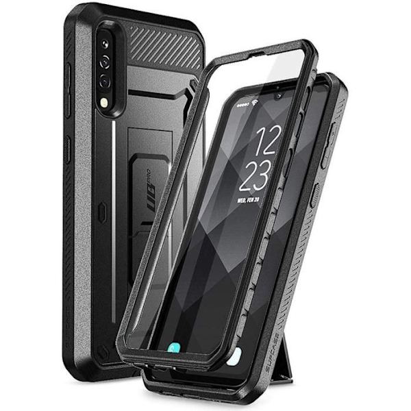 Skyddsfodral - Supcase - Samsung Galaxy A50 - 360° skydd - Integrerat stöd - Svart svart