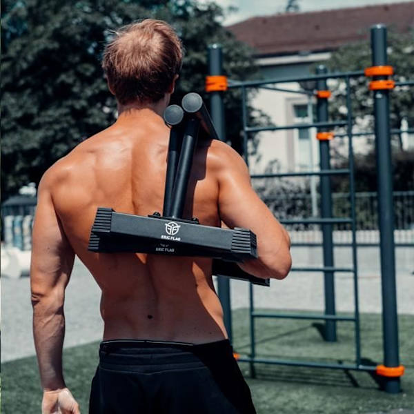 Eric Flag högkvalitativa stålparalletter för hög stabilitet och lång livslängd - Street Workout, Bodybuilding Svart