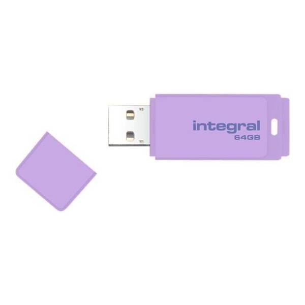 INTEGRAL Pastell USB-minne - 64 GB - USB 2.0 - Lavendel