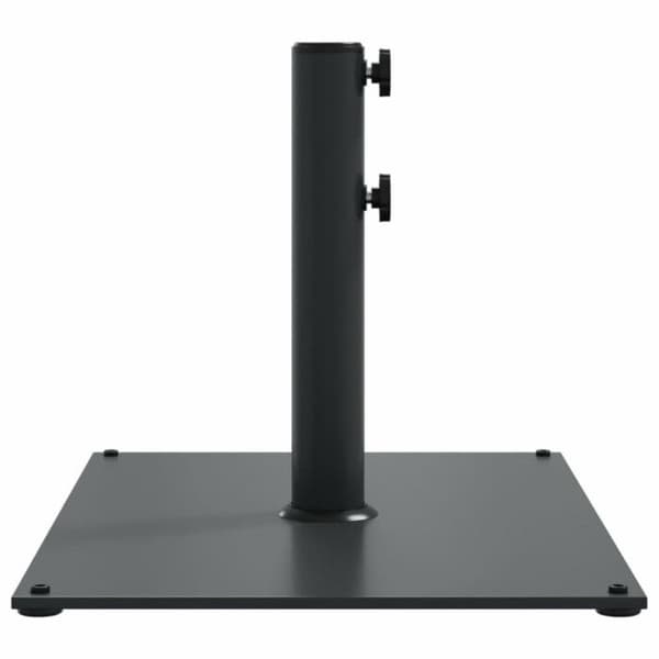 Parasollfot för stångar Ø32 38 48 mm 15 kg rektangulär mörkgrå