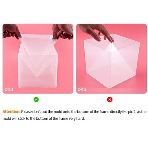 Pyramid Silikonform - Transparent Epoxi Stor plastram Pyramidform för gör-det-själv-hartshantverk som visat