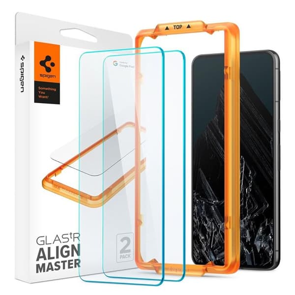 Härdat glas - Spigen - Align Master - Pack om 2 - Google Pixel 8 Pro - Transparent Transparent