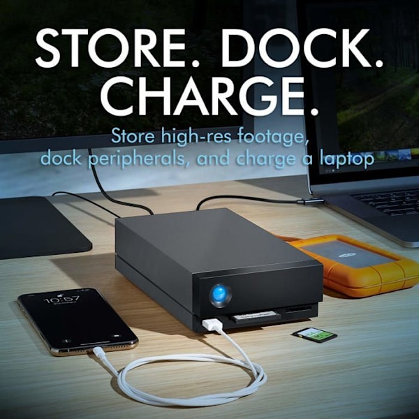Dockningsstation/extern hårddisk - LaCie - 1Big Dock - 24 TB - Thunderbolt 3 - USB 3.0
