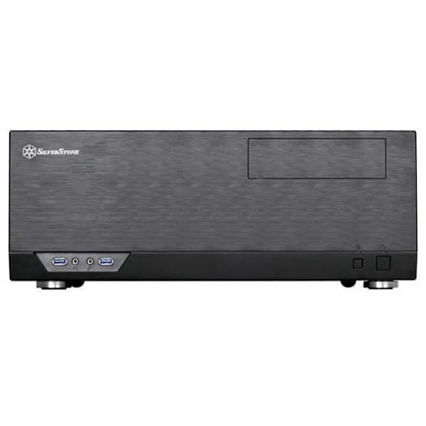 SILVERSTONE SST-GD09B HTPC ATX PC-fodral - Hög tyst luftflödesprestanda - Svart