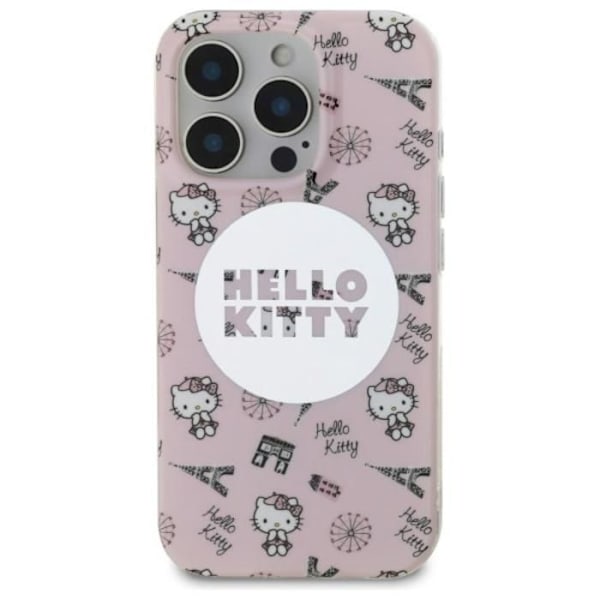 Coque MagSafe Hello Kitty IML All Over Paris för iPhone 16 Pro (rosa) rosa