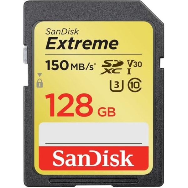 SANDISK Exrteme 128 GB flashminne 128 GB - SDXC Class 10 UHS-I