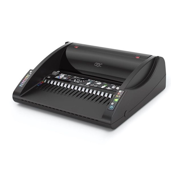 Elastisk elektrisk hålpunch - ComBind - C200E - Svart - Kapacitet 15 ark - Bindning 330 sidor