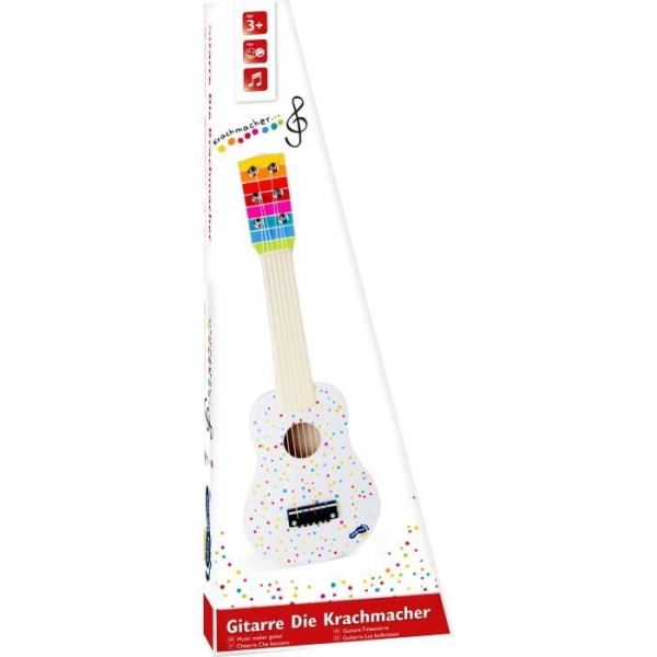 Gitarr - Tintamarre - Barn - Flerfärgad - 53x17x5,5 cm - Från 3 år Flerfärgad