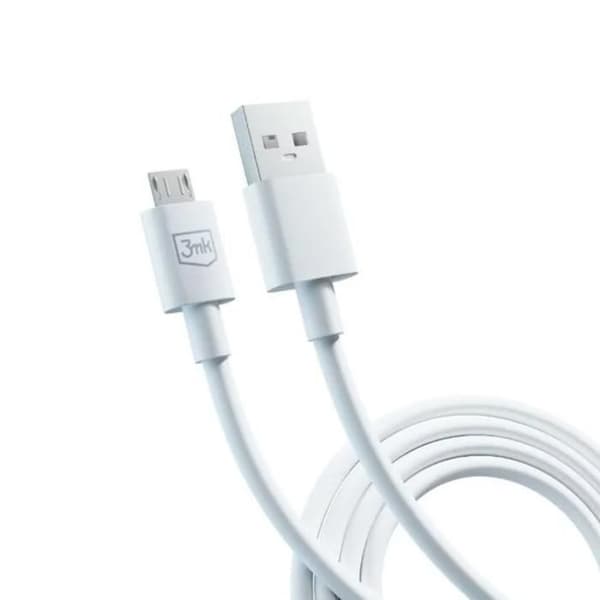 USB-A till Micro USB 3MK Hyper 1,2m Vit