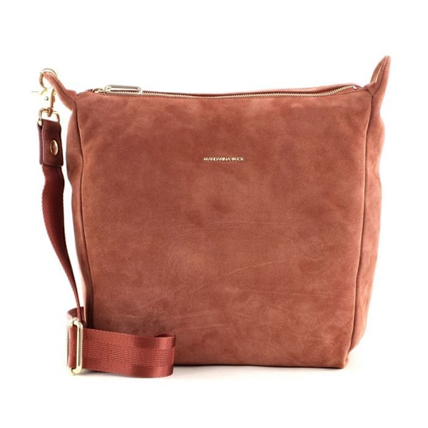 Axelväska - MANDARINA DUCK - Mellow Velvet Crossover - Kalvskinn - Terrakotta - 28x29x11cm terrakotta