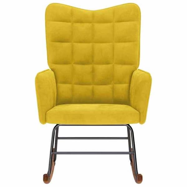 vidaXL Gungstol Gul Sammet 4016839