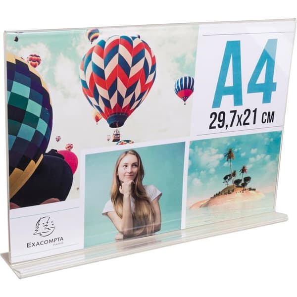 Exacompta 84159D - Presentationsfickor A4 - Transparent Crystal - Förpackning med 10 Klar kristall
