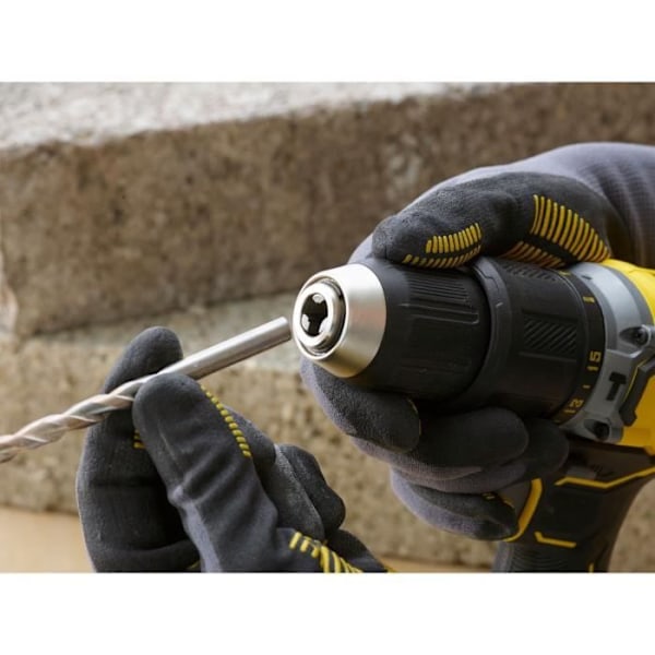 Borstlös slagborrskruvdragare 60 Nm - Litium 18V - 2 batterier 2Ah - STANLEY FATMAX V20 - SFMCD715D2K-QW Gul