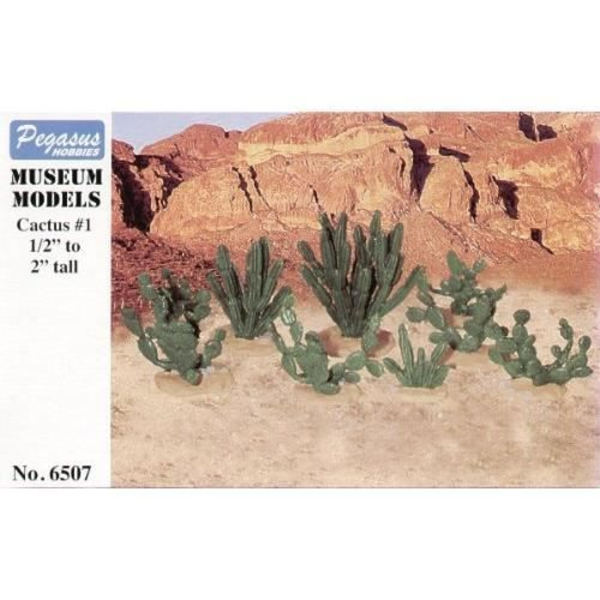 Pegasus PG6507 - Large Cacti Plastic Model Kit, 13 - 50 mm