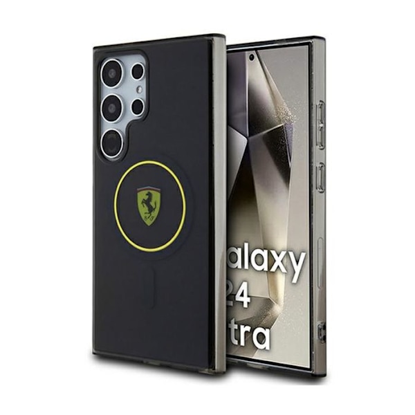 Ferrari IML Rökig Inre Cirkel Linje MagSafe - Etui för Samsung Galaxy S24 Ultra (svart)