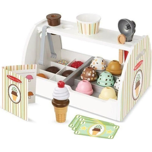MELISSA & DOUG Glassdisk i trä Flerfärgad