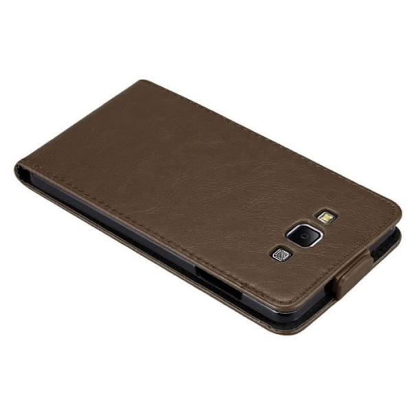 Cadorabo Fodral för Samsung Galaxy A7 2015 - i brunt - Flip Style skyddsfodral med magnetlås