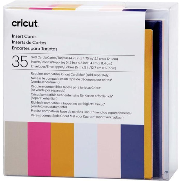 Inserts - Cricut - Set Sensei S40 - Tulpanblå - Anpassningsbara - Tvåfärgade