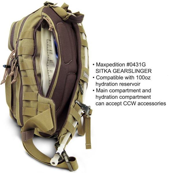 Maxpedition vandringsryggsäck - MAXP-431-KF - Sitka Gearslinger ryggsäck