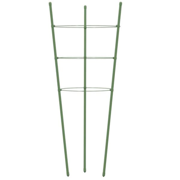 Stöd för trädgårdsväxter 3 ringar 5 st Grön 45 cm Stål Grön