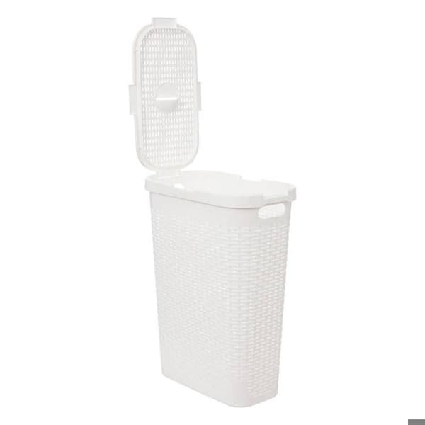 Slim Rattan-korg 40L vit Kall vit varm vit