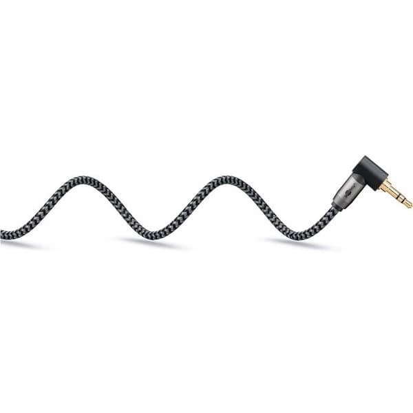 GOOBAY Ljudkabel Jack 3,5 vinklad 90° guld nylon flätad 2m