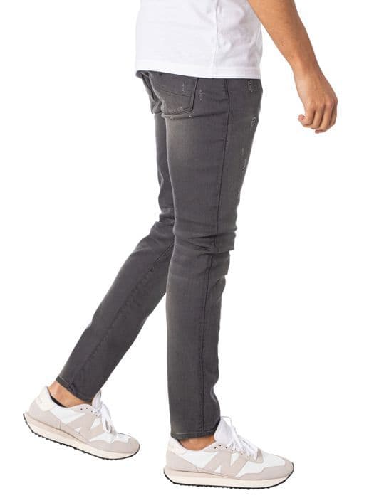 G STAR Revend Super Slim Jeans Slander Grey Superstretch Light Aged Destroy Grå 29
