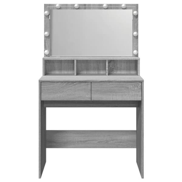 Frisör med LED sonoma grå 80x41x134,5 cm