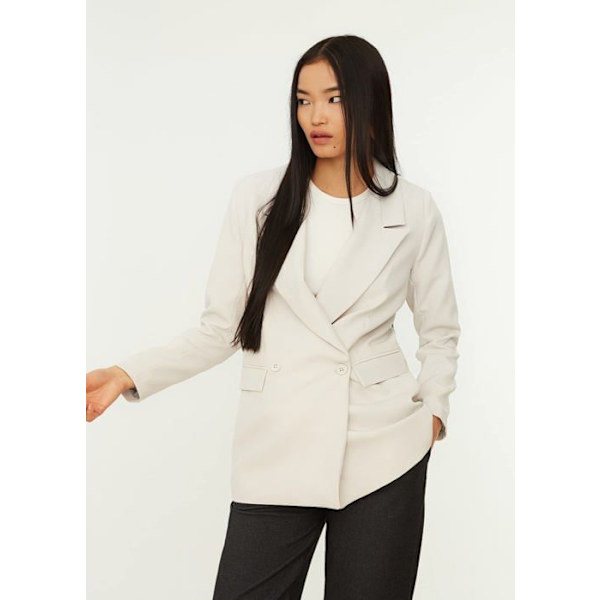 Jacka - peacoat - kappa - kavaj Trendyol - TWOSS20CE0059 - Grå Grå kavajjacka dam Grå XS