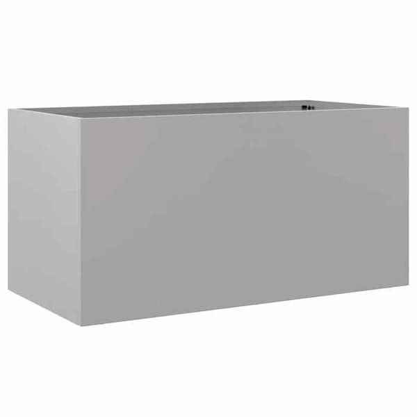 vidaXL Silverfärgad planteringslåda 62x30x29 cm galvaniserat stål 841594