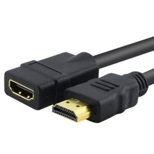 Hdmi-hdmi M/F förlängningskabel 2m HDMI-kablar, kablar, tillbehör, bildskärmar, skärmar