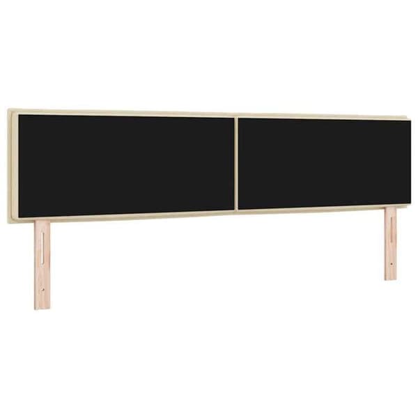 vidaXL Sänggavel Creme tyg 42007032
