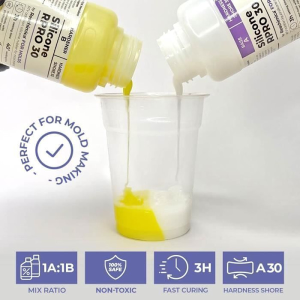 Silikongummi - R PRO - R PRO 30 - Giftfri - Hög motståndskraft - 500 gr