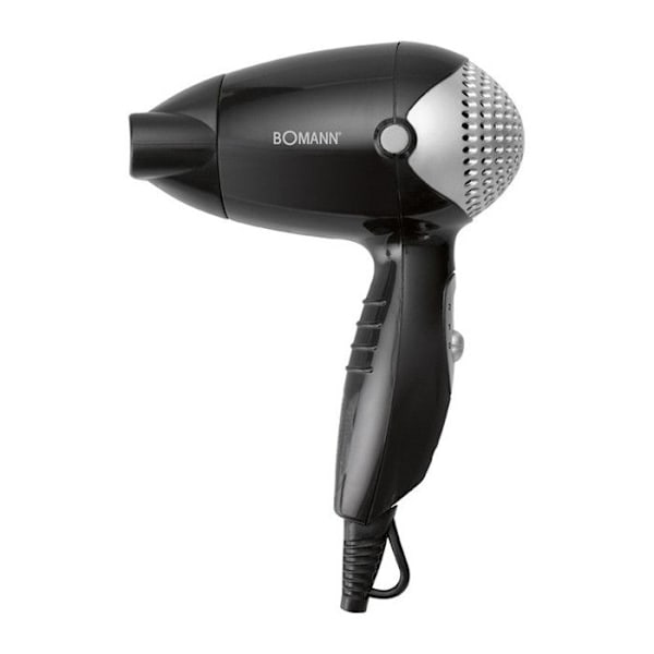 Hårfön - Bomann - HT 8002 CB - 1200W - 2 temperaturinställningar - Vit/ svart vit svart