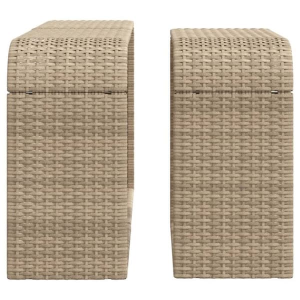 Förvaringshyllor 2 st beige vävd plast beige